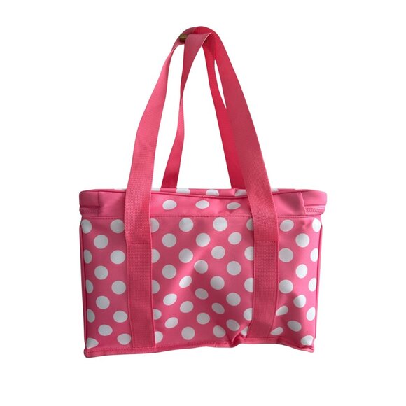 KATE SPADE Pink White Polka Dot Cooler Bag NEW NWT - Picture 8 of 11